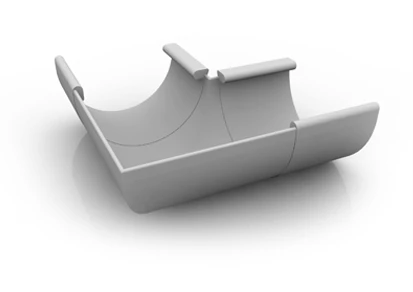 Геометрический угол внешний 90°с уплотнителем,белый RAL 9010 Ruplast 